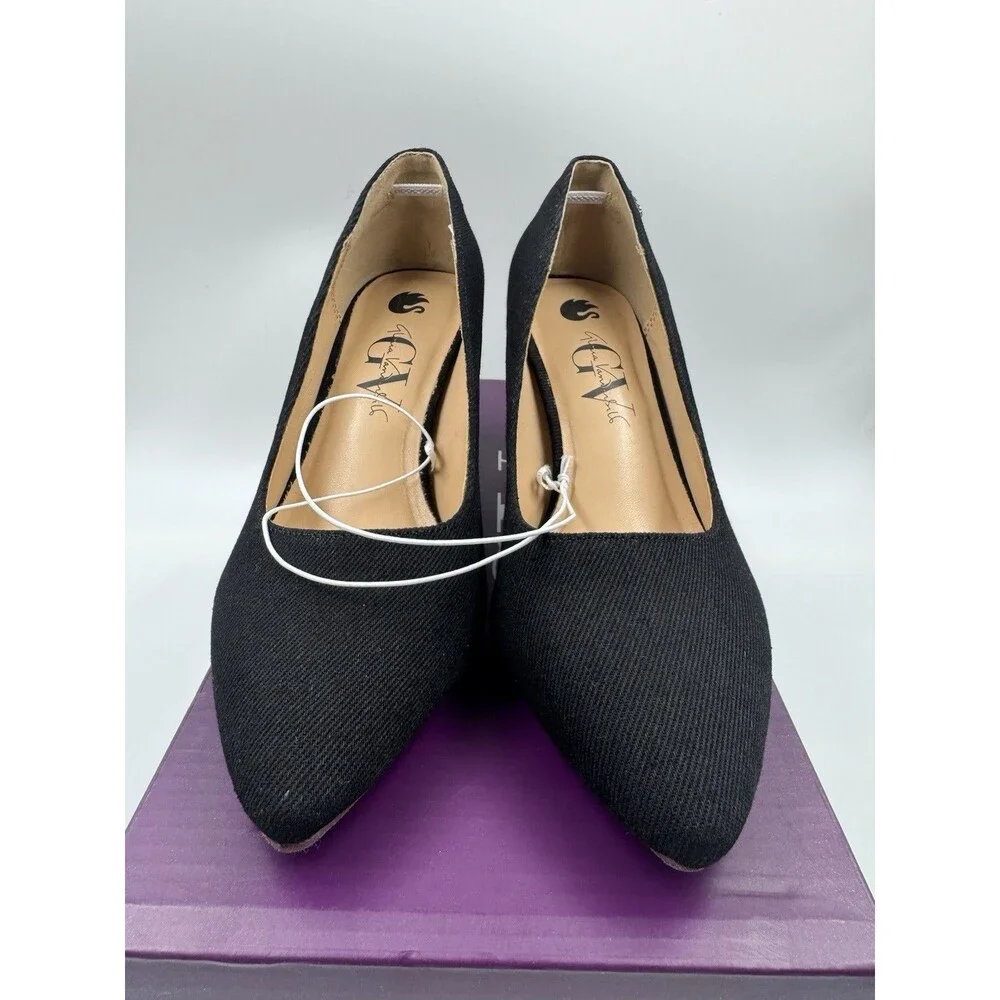 New Gloria Vanderbilt Women's Marilyn Pumps Black Closed Toe Heels Sz 6.5 Shoes